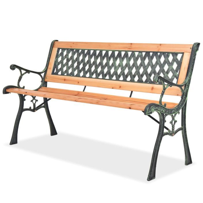 Banc de jardin 122 cm Bois 2 - Photo n°1