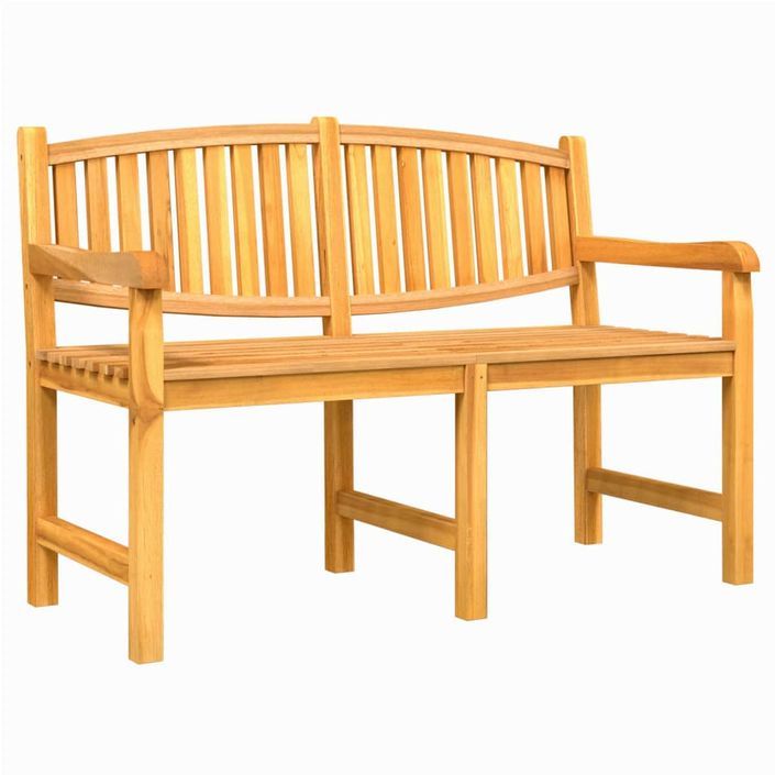 Banc de jardin 149,5x60x90 cm bois de teck solide - Photo n°1