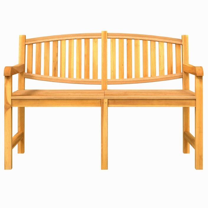 Banc de jardin 149,5x60x90 cm bois de teck solide - Photo n°3