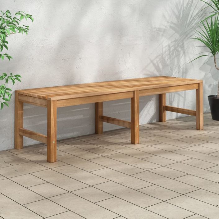 Banc de jardin 150 cm bois de teck massif - Photo n°1