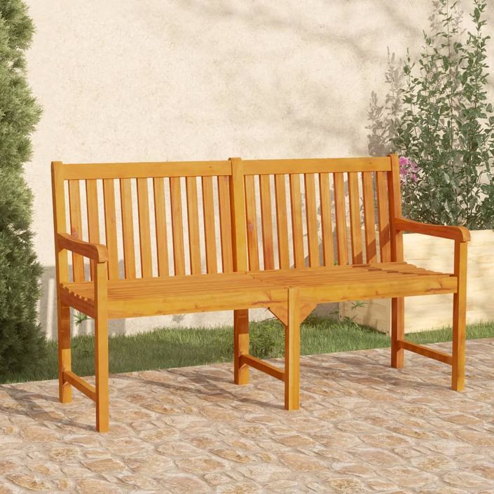 Banc de jardin 150 cm Bois solide d'acacia - Photo n°1