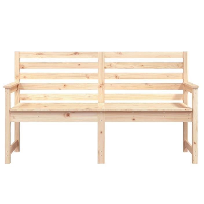 Banc de jardin 159,5x48x91,5 cm bois massif de pin - Photo n°4