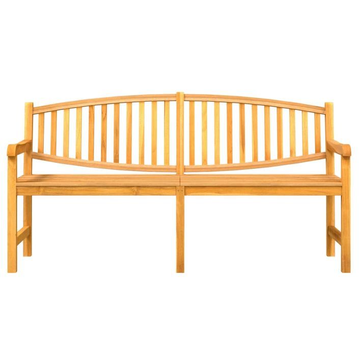 Banc de jardin 179,5x60x90 cm bois de teck solide - Photo n°3