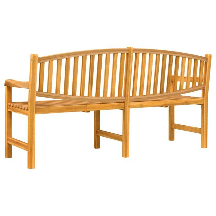 Banc de jardin 179,5x60x90 cm bois de teck solide - Photo n°5