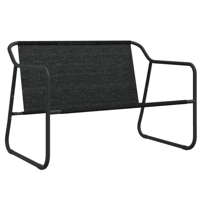 Banc de jardin à 2 places avec coussin anthracite acier - Photo n°5