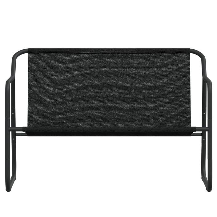 Banc de jardin à 2 places avec coussin anthracite acier - Photo n°6