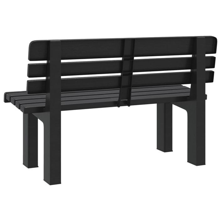 Banc de jardin anthracite 110x52x71 cm polypropylène - Photo n°6