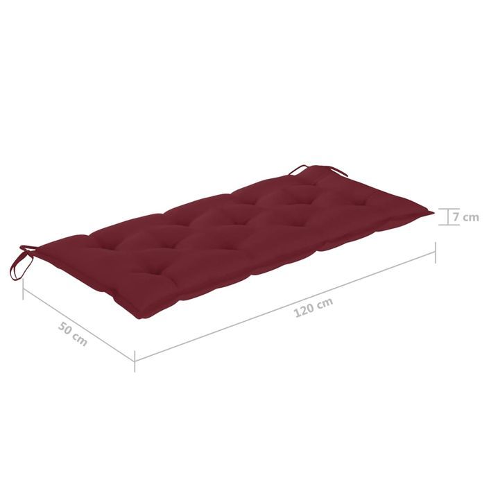 Banc de jardin avec coussin 120 cm Bambou 26 - Photo n°11