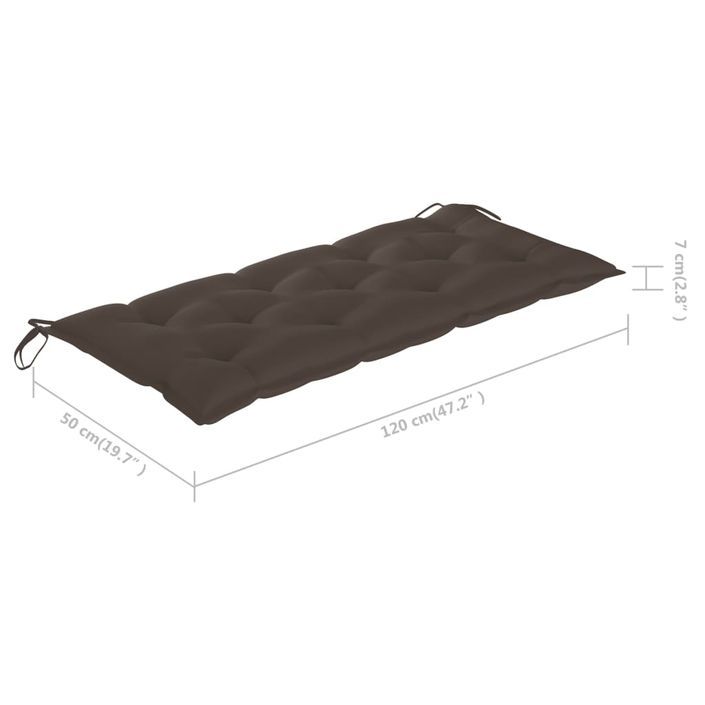 Banc de jardin avec coussin 120 cm Bambou 9 - Photo n°11