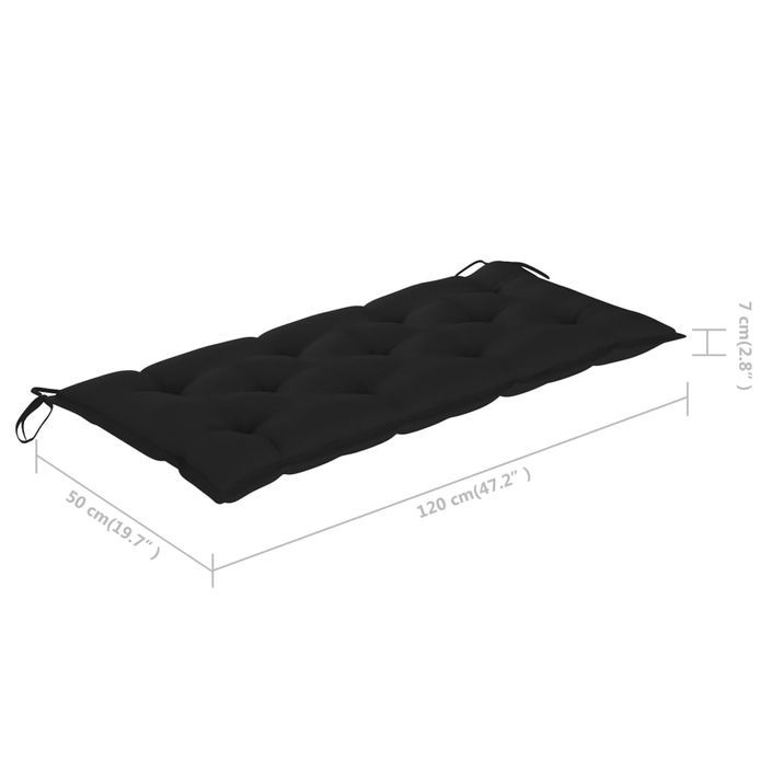 Banc de jardin avec coussin 120 cm Bambou 10 - Photo n°11