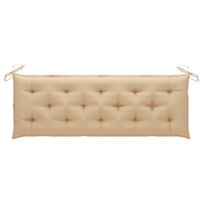 Banc de jardin avec coussin 157 cm Bois d'acacia massif 4 - Photo n°6