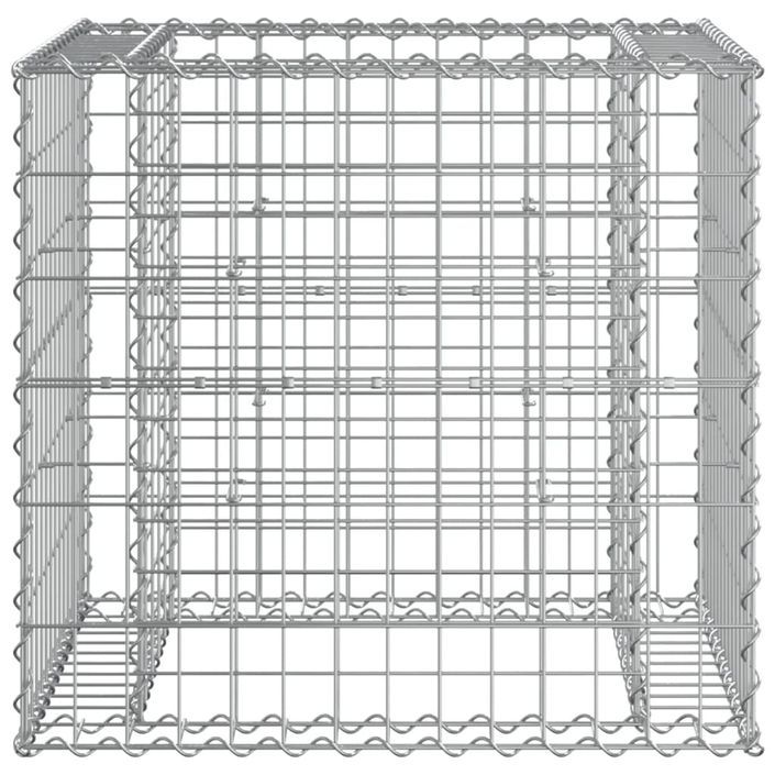 Banc de jardin avec panier en gabion bois massif de pin - Photo n°6