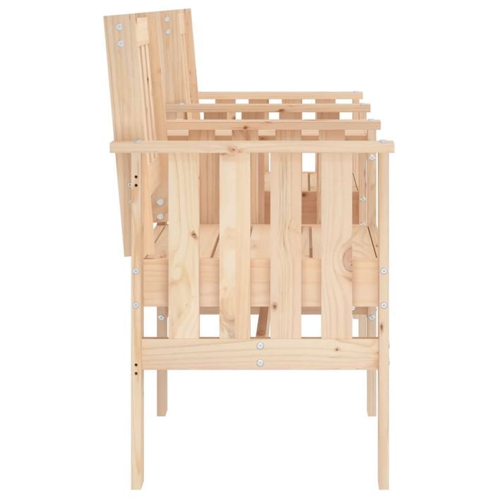 Banc de jardin avec table 2 places bois de pin massif - Photo n°4