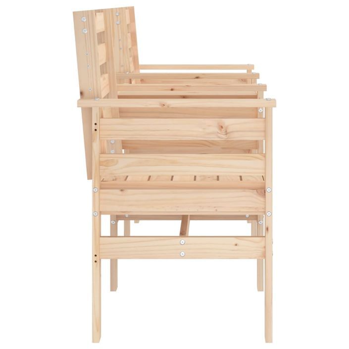 Banc de jardin avec table 2 places bois de pin massif - Photo n°4