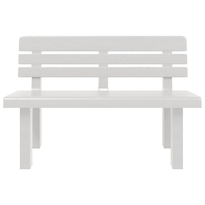 Banc de jardin blanc 110x52x71 cm polypropylène - Photo n°4