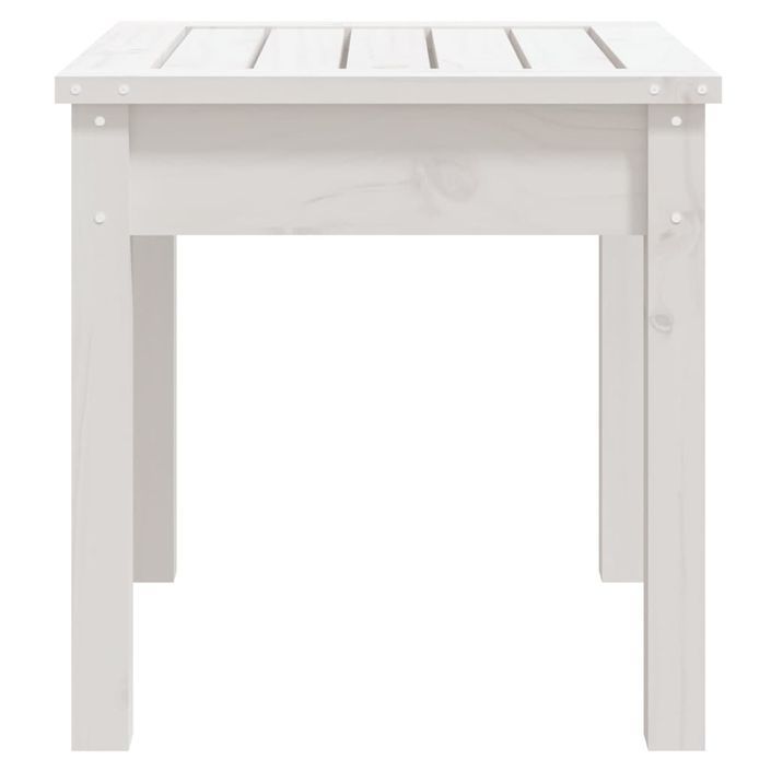 Banc de jardin blanc 50x44x45 cm bois massif de pin - Photo n°5