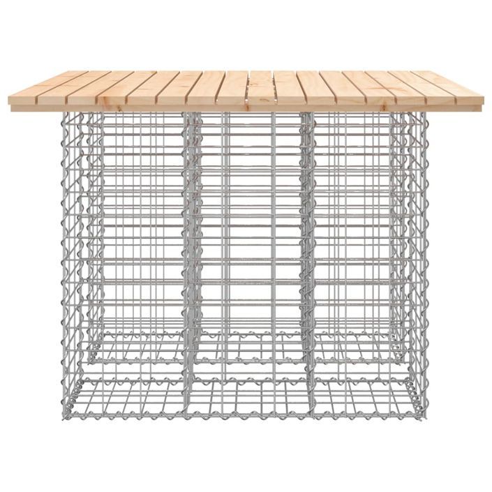 Banc de jardin design de gabion 100x102x72cm bois massif de pin - Photo n°4