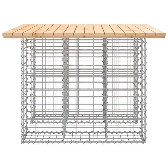 Banc de jardin design de gabion 100x102x72cm bois massif de pin - Photo n°4