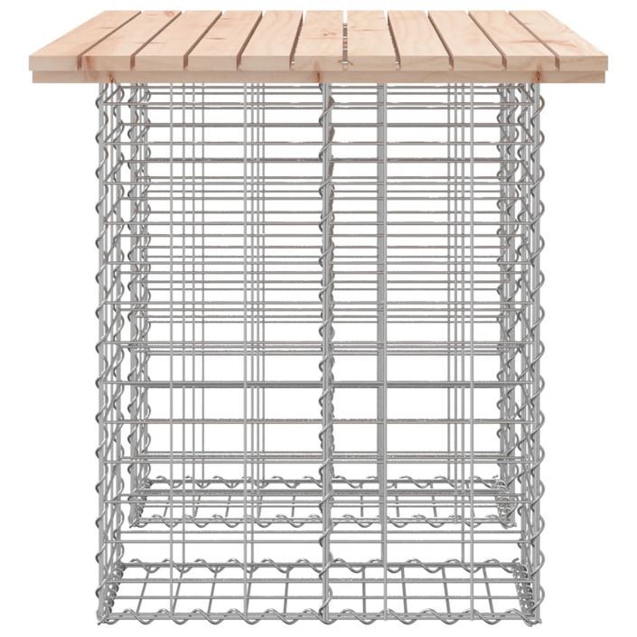 Banc de jardin design de gabion 100x70x72 cm bois massif de pin - Photo n°4