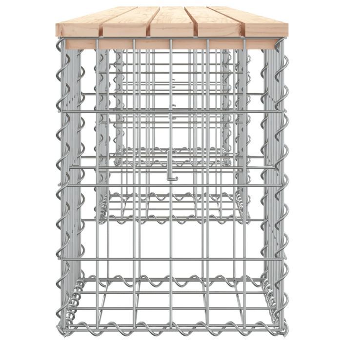 Banc de jardin design de gabion 203x31x42 cm bois massif de pin - Photo n°4