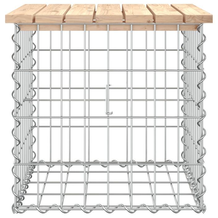 Banc de jardin design de gabion 43x44x42 cm bois massif de pin - Photo n°4