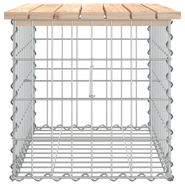 Banc de jardin design de gabion 63x44x42 cm bois massif de pin - Photo n°4