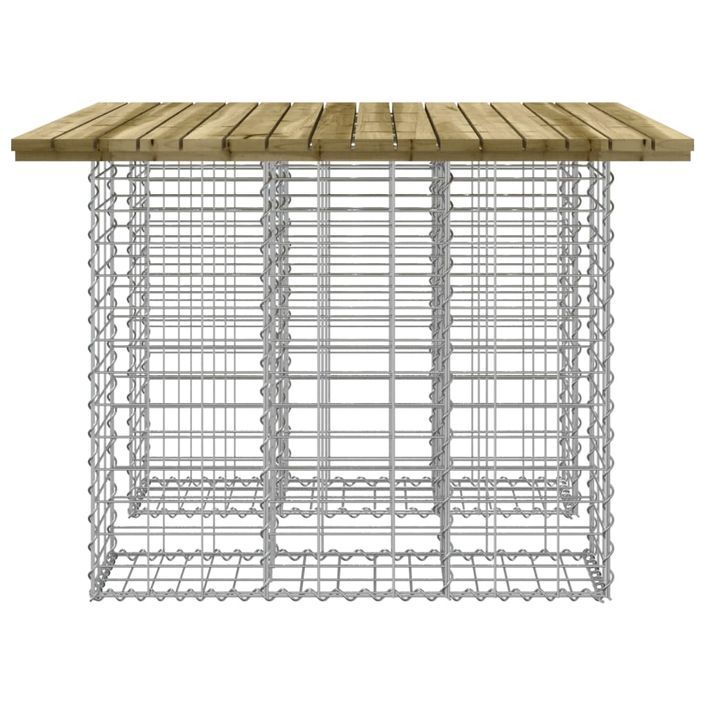 Banc de jardin design gabion 100x102x72 cm bois de pin imprégné - Photo n°4