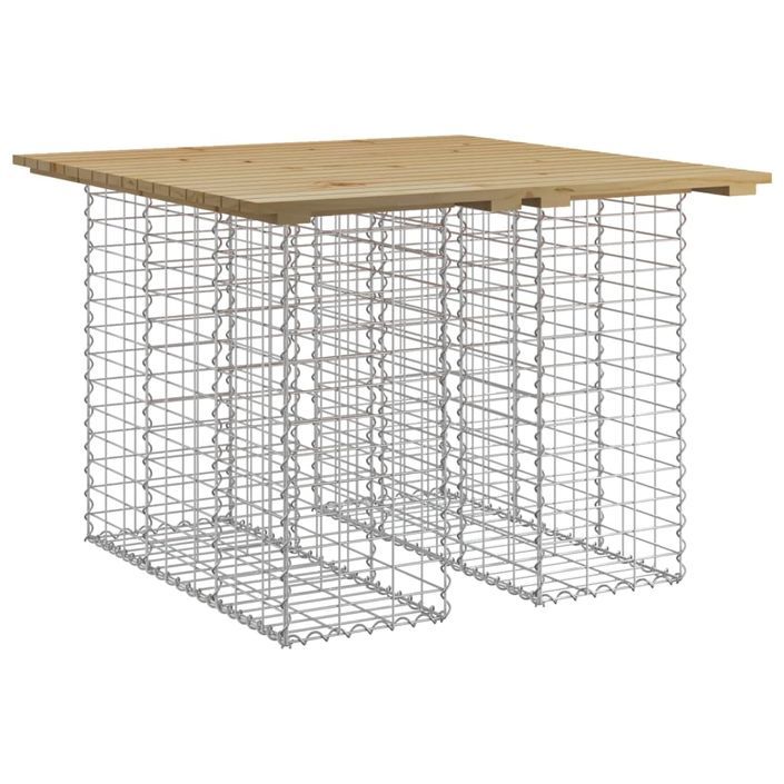 Banc de jardin design gabion 100x102x72 cm bois de pin imprégné - Photo n°1