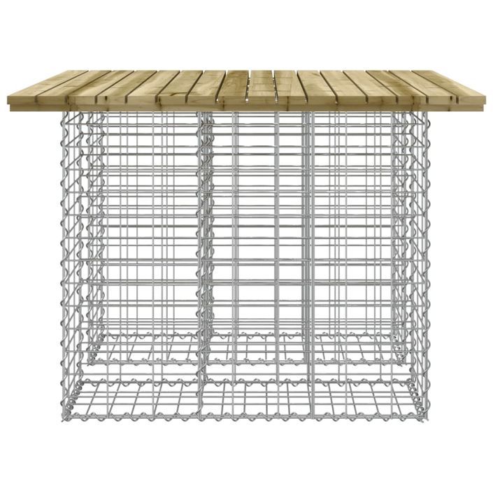 Banc de jardin design gabion 100x102x72 cm bois de pin imprégné - Photo n°4