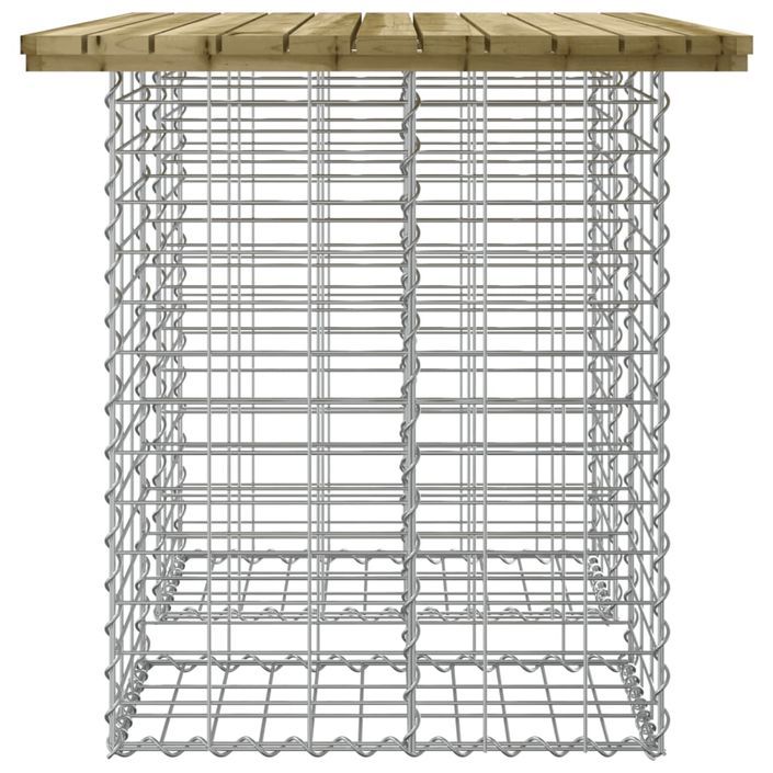 Banc de jardin design gabion 100x70x72 cm bois de pin imprégné - Photo n°4