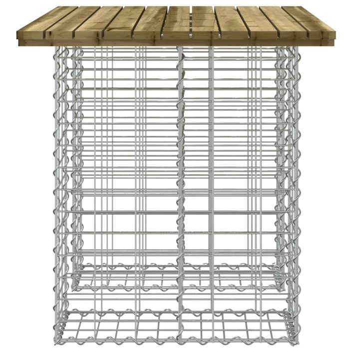 Banc de jardin design gabion 100x70x72 cm bois de pin imprégné - Photo n°4