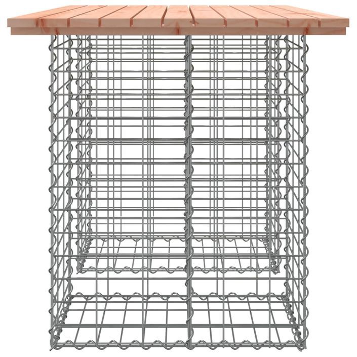 Banc de jardin design gabion 100x70x72cm bois massif de douglas - Photo n°4