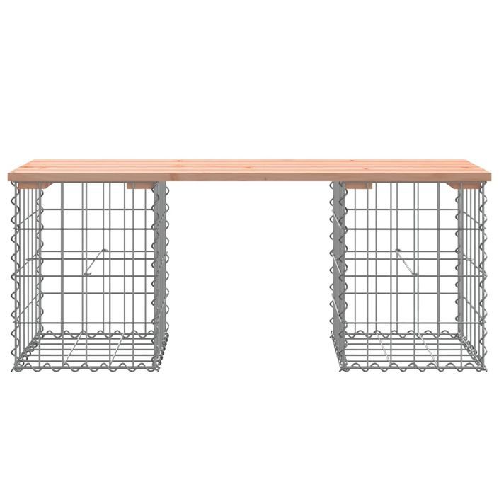 Banc de jardin design gabion 103x31x42cm bois massif de douglas - Photo n°3