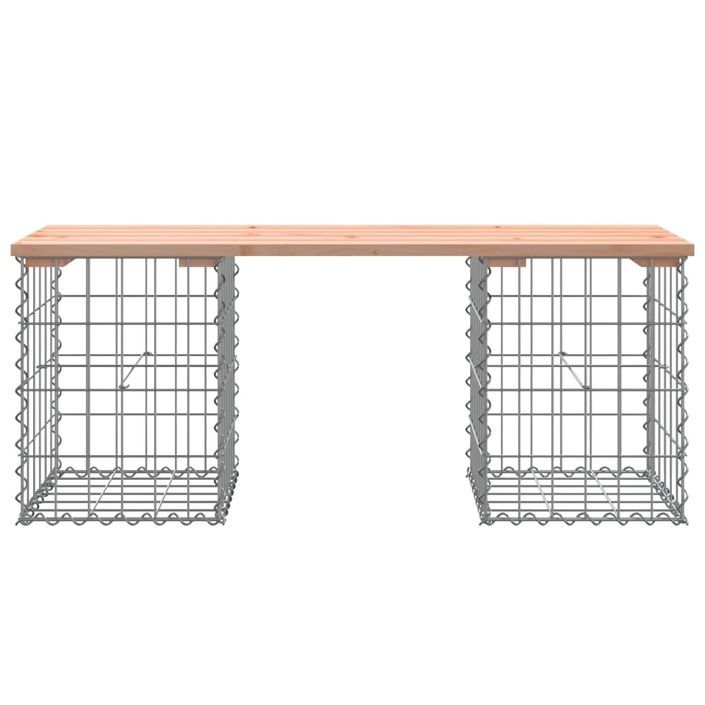 Banc de jardin design gabion 103x31x42cm bois massif de douglas - Photo n°5