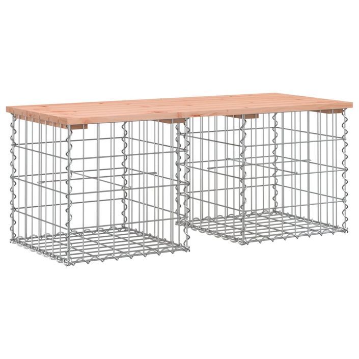 Banc de jardin design gabion 103x44x42cm bois massif de douglas - Photo n°1