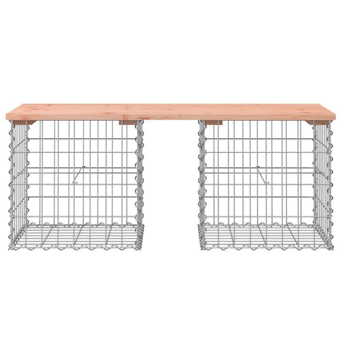 Banc de jardin design gabion 103x44x42cm bois massif de douglas - Photo n°3