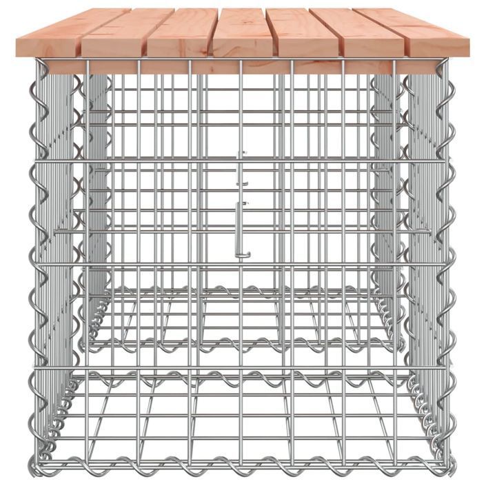 Banc de jardin design gabion 103x44x42cm bois massif de douglas - Photo n°4