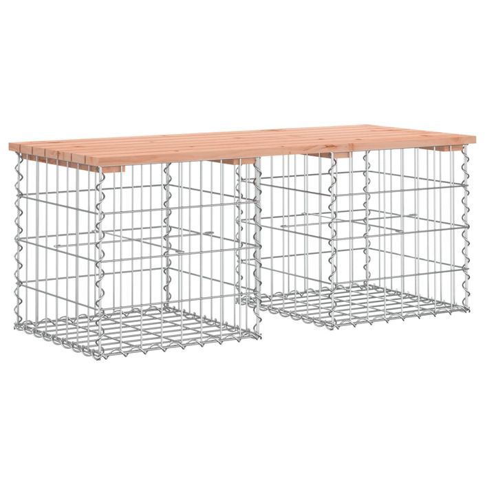 Banc de jardin design gabion 103x44x42cm bois massif de douglas - Photo n°5