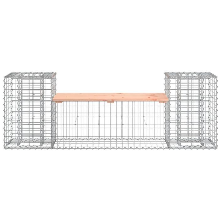 Banc de jardin design gabion 183x41x60,5 cm bois massif douglas - Photo n°3