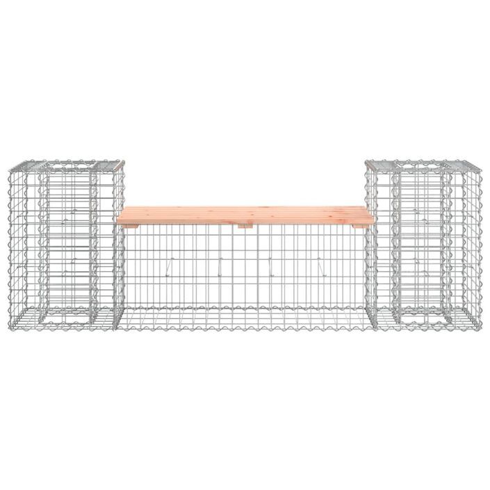 Banc de jardin design gabion 183x41x60,5 cm bois massif douglas - Photo n°5