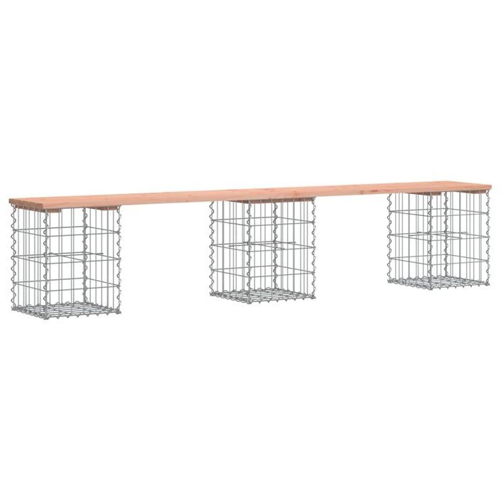 Banc de jardin design gabion 203x31x42cm bois massif de douglas - Photo n°1