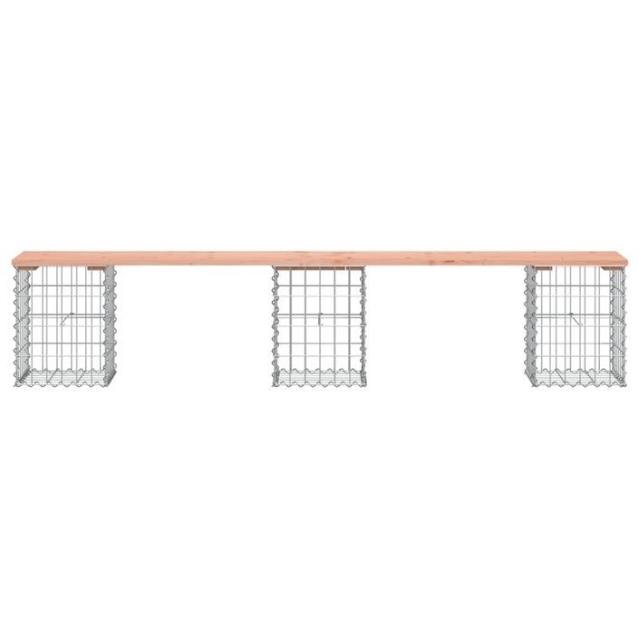 Banc de jardin design gabion 203x31x42cm bois massif de douglas - Photo n°3