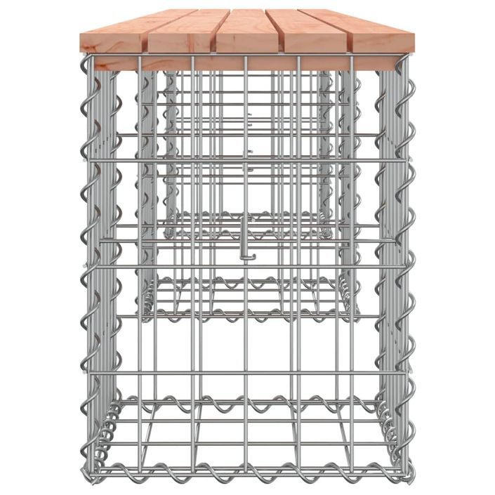 Banc de jardin design gabion 203x31x42cm bois massif de douglas - Photo n°4