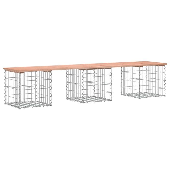 Banc de jardin design gabion 203x44x42cm bois massif de douglas - Photo n°1