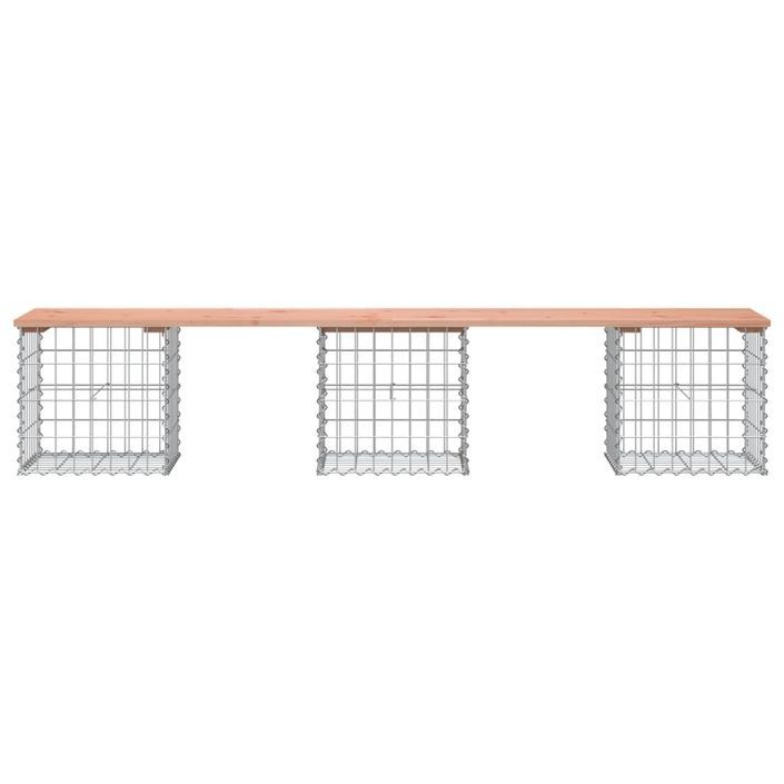 Banc de jardin design gabion 203x44x42cm bois massif de douglas - Photo n°3