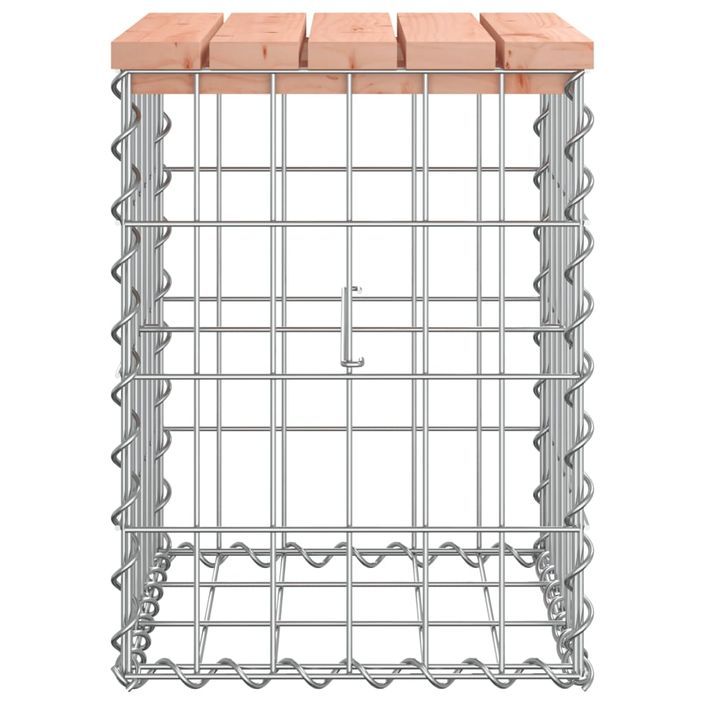 Banc de jardin design gabion 33x31x42 cm bois massif de douglas - Photo n°4