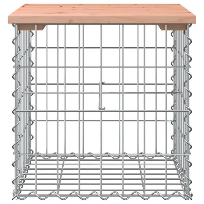 Banc de jardin design gabion 43x44x42 cm bois massif de douglas - Photo n°3