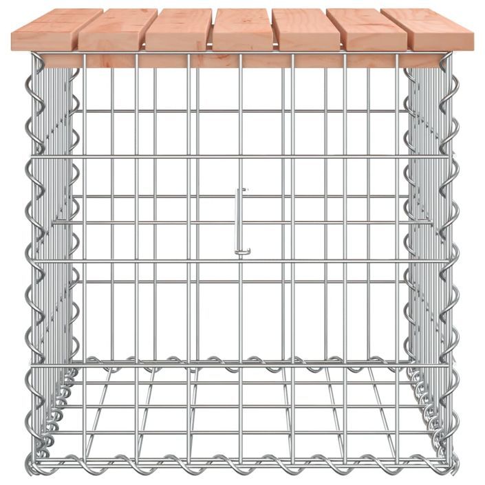 Banc de jardin design gabion 43x44x42 cm bois massif de douglas - Photo n°4