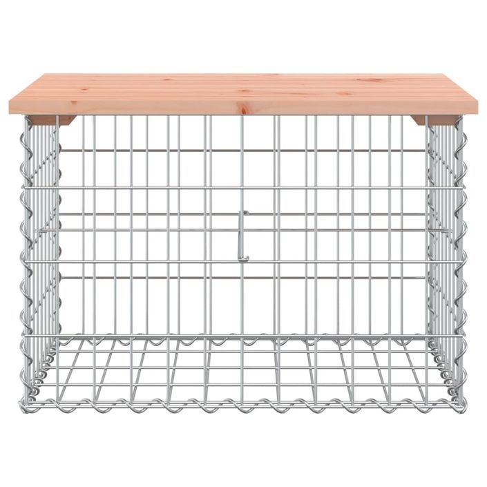 Banc de jardin design gabion 63x44x42 cm bois massif de douglas - Photo n°3