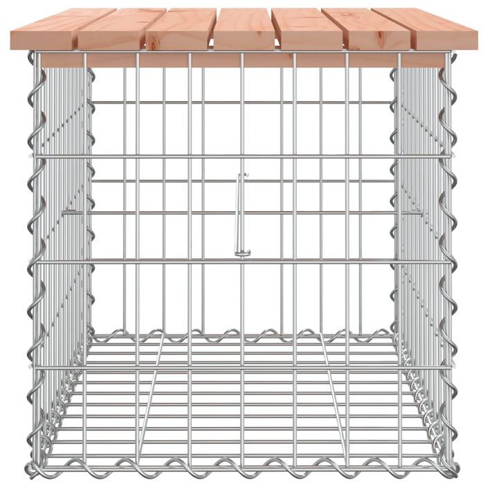 Banc de jardin design gabion 63x44x42 cm bois massif de douglas - Photo n°4